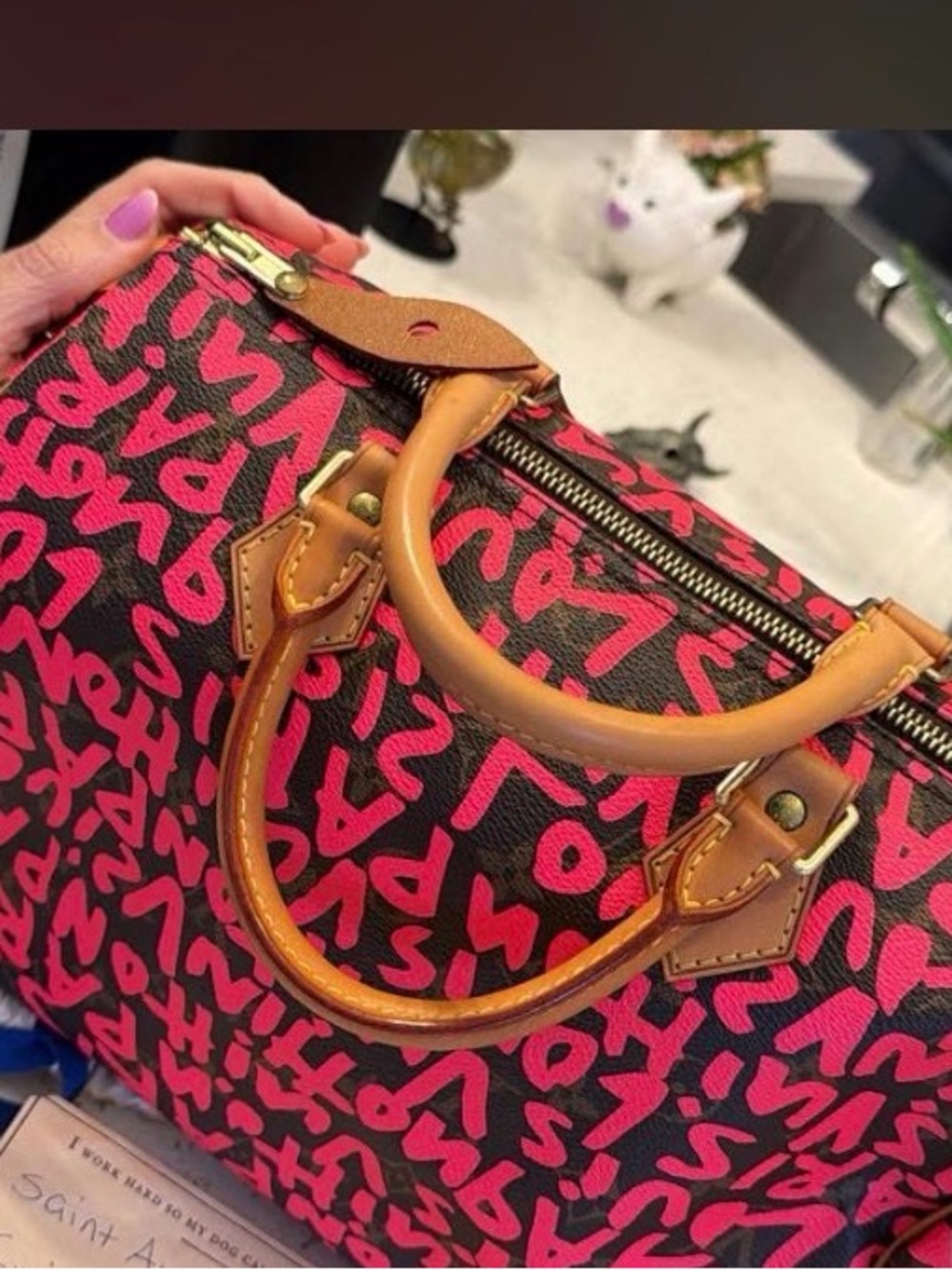 Louis Vuitton Stephen Sprouse Pink Graffiti Speedy Handbag